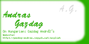 andras gazdag business card